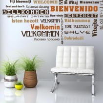 Vinilo bienvenido idiomas